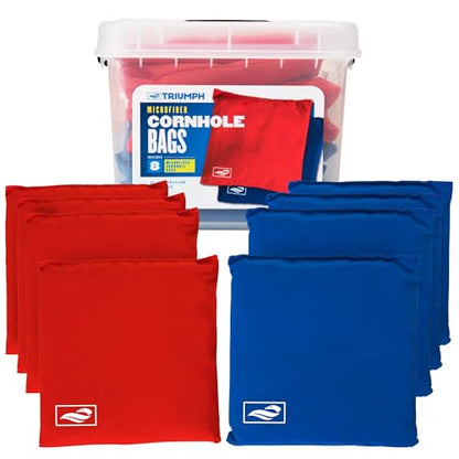 Triumph Sports Classic Cornhole Bag Set with 8 12.5-Oz. Bean Bags for Tossing & Storage Tub