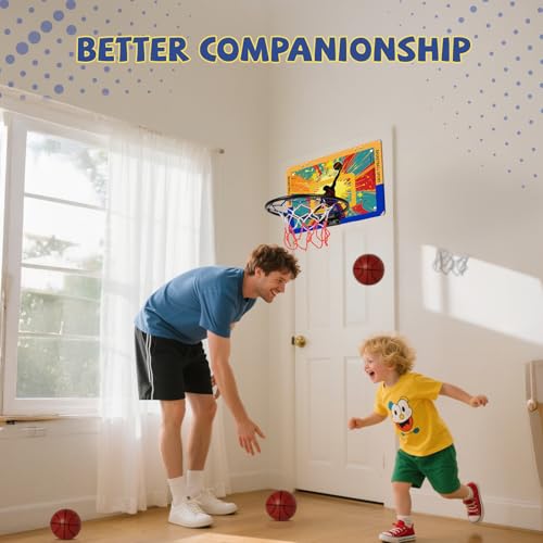 Indoor Basketball Hoop for Kids, 40x30cm Backboard