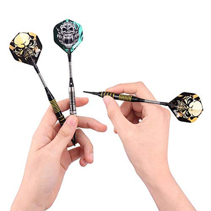 ONE80 Soft Tip Darts Set, 16grams, 12 Pack Steel/Brass Barrel, with Extra Flights, Aluminum Shafts, Flight Protectors and Tool Kit … - style: Steel barrel Pack