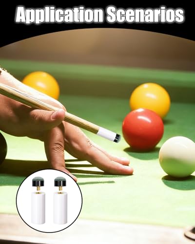 15 Sets Pool Cue Tips Replacement Kit Screw On Pool Stick Tips Replacement Kit with White Ferrules and Gray Cue Tips for Billiard Cues Stick Accessories