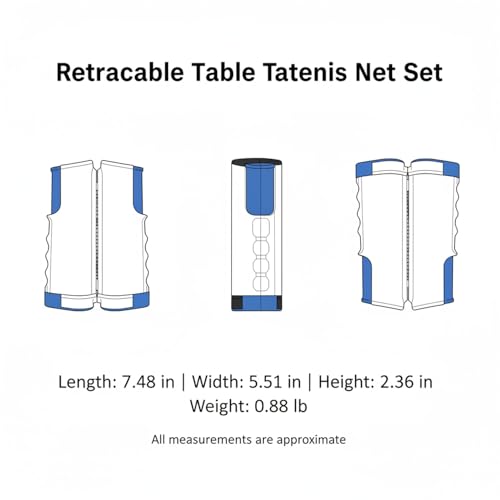 Retractable Table Tennis Net Set, Portable Clip-On Ping Pong Net for Flat Surfaces, Tool-Free Setup with Durable PP Construction - color: Gray