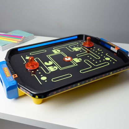 Pac-Man: Arcade Air Hockey - Premium Series, Glow-in-The-Dark Tabletop Game, Motorized Air Cushion, Neon Colors, Licensed, Adults & Kids 6+, 2 Players