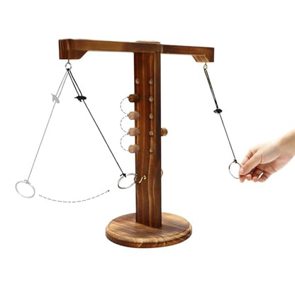 Ring Toss Game for Adults, Hook and Ring Game for Bars and Home Party, Indoor Game Outdoor Games, Tabletop Hook Games, Throwing Games, Backyard Game, Patio Decor