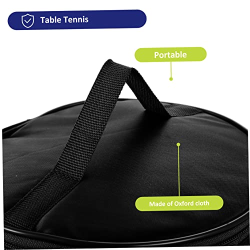 Table Tennis Bag Portable Storage Pouch with Zipper and Handle Large Capacity Table Tennis Ball Holder for Training Home and Outdoor Use