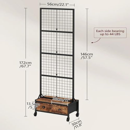 MAHANCRIS Gaming Floating Shelves and 1.8' x 5.6' Ft Grid Wall Panel Bundle, Display Rack for Gaming Room Decor, Kitchen, Home Bar, Entryway, Kitchen, Outdoors, FSHS142E01-GPHR5601