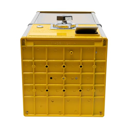 Gumball Machine for Kids, 25-cent Vending Machines, PS Bouncy Balls Dispenser, 1.77-1.97in Huge Load Capacity Coin Operated Gumball Bank, Hold 200 Capsule Toys for Retail/Game Store (Yellow) - color: Yellow