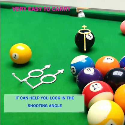 3PCS Billiards Training Aids，Precision Aiming Aid, Angle Trainer, Sight Guide, and Ball Marker for Beginners to Intermediate Players