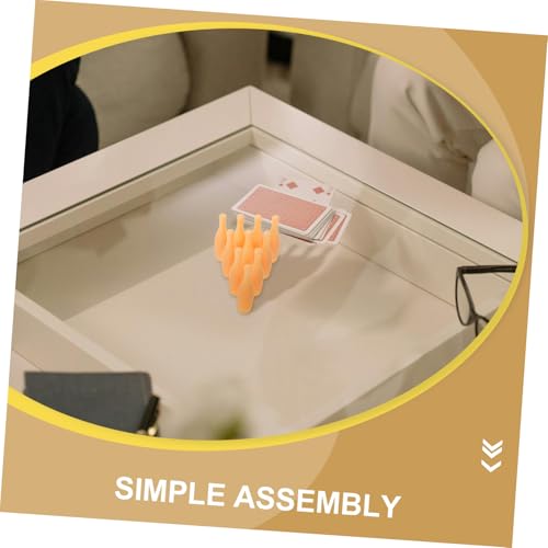 Yardwe 10pcs Bowling Game Accessory Bowling Pin Soft Pins Mini Foam Tabletop Little Bowling Accessories Bowling Accessory Bowling Supply Table Bowling Game Plastic Beige