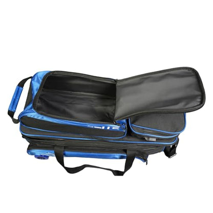 ELITE 3 Ball Slim Triple Tote Bowling Bag | Great for Tournaments and Travel | Rolling Bowling Bag With Wheels | Removable Shoe Compartment | Bowling Bags With USB Charging Port and Storage Pockets
