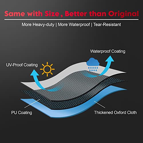 Zettum Fire Pit Cover Rectangular 58 Inch - Outdoor Fire Table Cover Rectangle Heavy Duty & Waterproof, 600D Patio Propane Gas Firepit Cover Rectangular Fade & Weather Resistant - 58 x 24 x 24 Inch - color: Black - Rectangular, size: 58x24x24 Inch