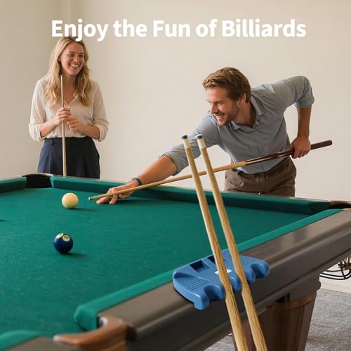 Pool Stick Rack, Portable Billiard Cue Holder with Chalk Holder, Blue (4 Holes) - style: 4 Holes-Blue