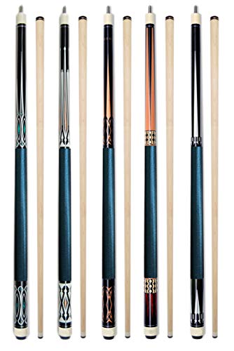 Set of 5 Pool Cues Billiard House Bar Pool Cue Sticks - color: W1~5