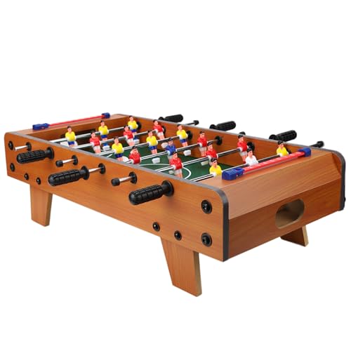 Focket Foosball Table, 50x25x15.5cm Compact Portable Wood Mini Foosball Table, Top Soccer Game with Complete Set for Kids Adults Home Game Room