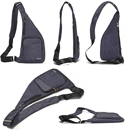 Seoky Rop Waterproof Sling Bag Crossbody Bag for Men Women Slim Hidden Anti-Thief Travel Personal Pocket Blue - color: Blue-2