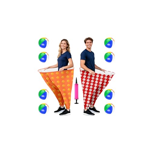 Granny Pants Yard Game Grandma Pants Family Party Outdoor Tossing Games Equipped with Inflatable Balloons and Pump Suitable for Outdoor Indoor Birthdays Family Parties Gatherings - color: Basket Base, size: 2 PCS