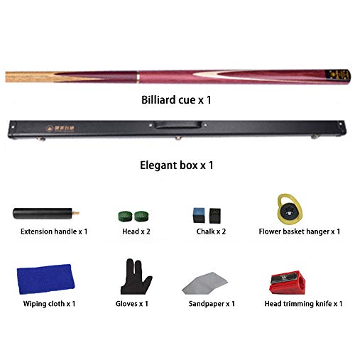 KS TOOLS HIOD English Snooker Cue with 10mm Cue Tips Handmade Billiard Cue 145cm 19oz,