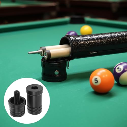 4 Sets Pool Cue Joint Protector, 5 16 X 18 Pool Thread Stick Joint End Protector, Black Plastic Cap for Billiard Players Cues, Joints Tip Caps Kit, Billiards Accessories Equipment