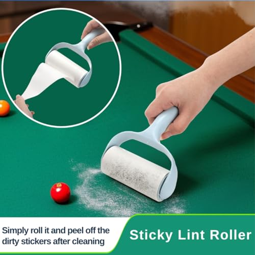 Covzoe 6 Piece Pool Table and Rail Brush Set, Billiard Felt Cleaner Kit with 2 Wooden Brushes, Cue Cleaning Cloth, Sticky Lint Roller and 2 Ferrule Polish Cloth for Cue Table Accessories