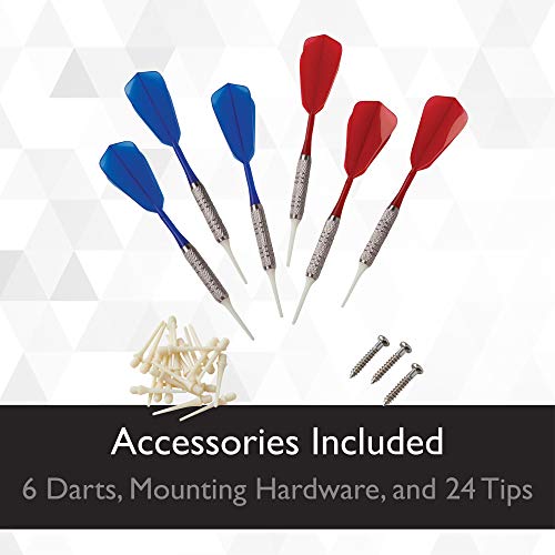 Viper Showdown Electronic Dartboard, 15.5 in Regulation Target, 32 Games, 590 Options, Battery Powered, 6 Darts Included, Black