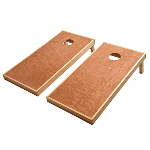 GoSports 4 ft x 2 ft Commercial Grade Cornhole Boards Set - Natural Wood Cornhole Boards, Choose from Different Bean Bag Color Combinations