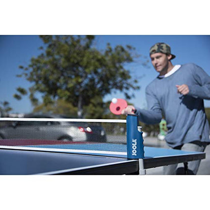 JOOLA Retractable Ping Pong Net for Any Table - Portable Table Tennis Net and Post Set Stretches 5.75' & Clamps Up to 2" Thick - Optional Racket and Ball Set, Games for Family - color: Net