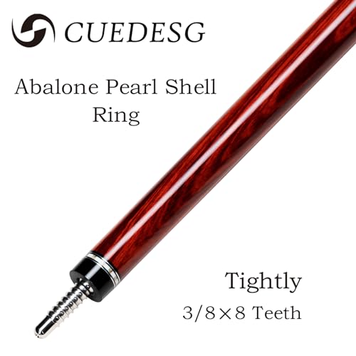Carbon Fiber Pool Cue Stick 10.5mm/11.8mm/12.5mm,Low Deflection Pool Stick with Rare Wood Butt,Professional Cue Stick with Box Case - color: Rengas_10.5mm