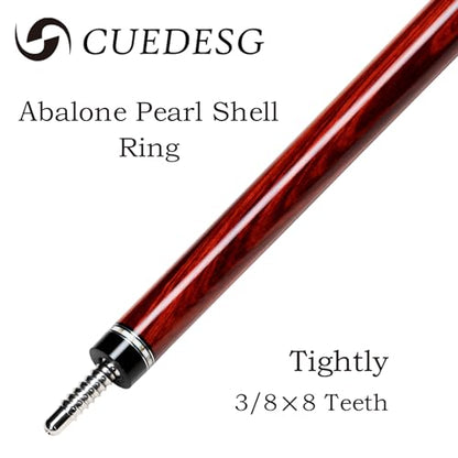 Carbon Fiber Pool Cue Stick 10.5mm/11.8mm/12.5mm,Low Deflection Pool Stick with Rare Wood Butt,Professional Cue Stick with Box Case - color: Rengas_11.8mm