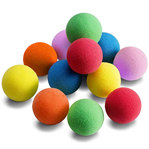 12 Pieces Soft Foam Balls Lightweight Mini Play Balls for Safe Indoor Toys Fun Vibrant Assorted Colors Orbs Unique Birthday Party Favors for Boys and Girls