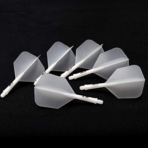 CUESOUL 6 Pieces ROST Integrated Dart Shaft and Flights - color: Shaft Length 21mm-Big Wing Shape-Ice