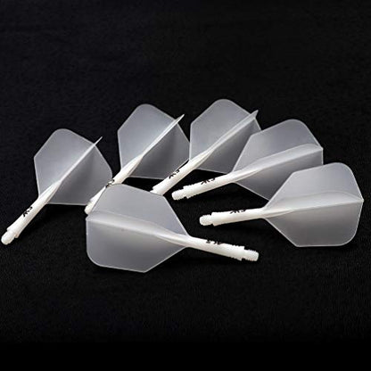 CUESOUL 6 Pieces ROST Integrated Dart Shaft and Flights - color: Shaft Length 21mm-Big Wing Shape-Ice