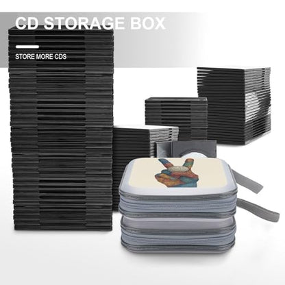 Hand with Peace Sign Holding Golf Ball CD Case DVD Storage Case Portable for Car Home Travel