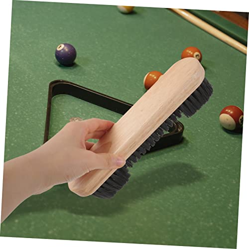 LIOOBO Gentle Billiards Brush Set Pool Table Brush for Felt and Rails Cleaning Brush 2 in 1 Billiard Table Tool