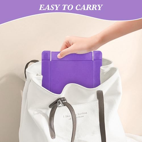 PU Leather Dice Tray Magnetic Folding Dice Rolling Mat with Purple Felt Lining for Dice Games Portable Tabletop Board Games Tray - color: Purple