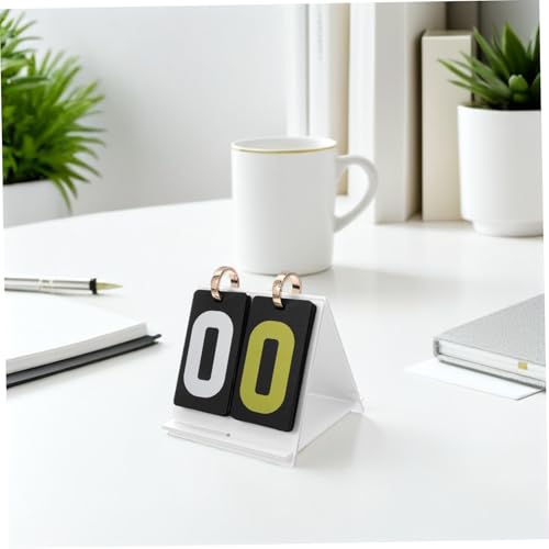 Portable Card Game Score Counter Manual Flip Scoreboard with Large Numbers Smooth Flipping Mechanism Tabletop Score Keeper for Volleyball Football and Board Games