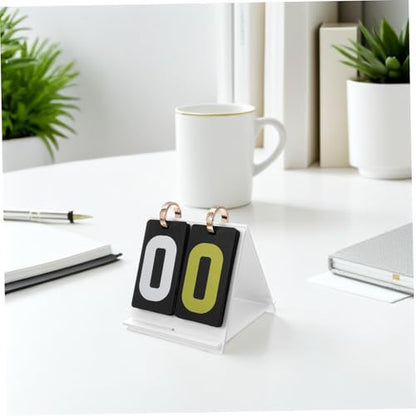 Portable Card Game Score Counter Manual Flip Scoreboard with Large Numbers Smooth Flipping Mechanism Tabletop Score Keeper for Volleyball Football and Board Games
