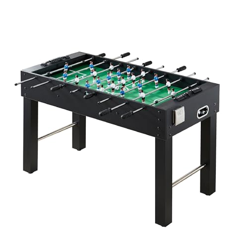 Large Size Foosball Table for Game Room Office 47Inch Wood Soccer Table Funny Soccer Playing Machine Heavy-Duty Football Arcade for Adults Kids