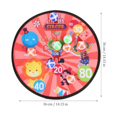 Healifty Sticky Ball Dart Board for Interactive Set with Cloth Material and Practice Aim Feature Suitable for Indoor Living Room and Outdoor Lawn Play