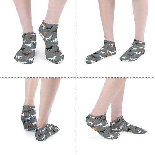5 Pairs Women’s Low Cut Ankle Socks, Soft Athletic No Show for Running Yoga Daily Wear - color: Picture (14)