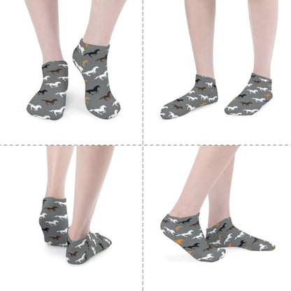 5 Pairs Women’s Low Cut Ankle Socks, Soft Athletic No Show for Running Yoga Daily Wear - color: Picture (14)