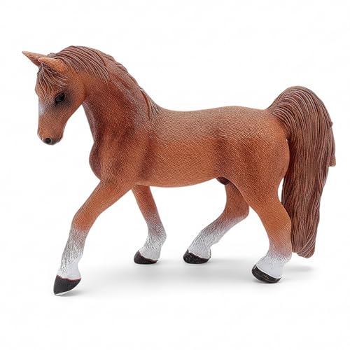 Horse Toy Figurine Farm Animal for Kids, Birthday Cake Topper, Garden Decoration, Party Favors, School Project (Brown) - color: M9493-brown