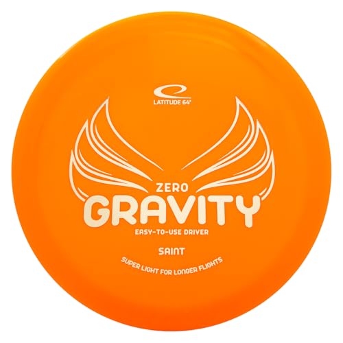 Latitude 64 Gravity Saint | Stable Disc Golf Fairway Driver | Floats in Water | Lightweight w/High Glide & Precise Control | Beginner Disc Golf Frisbee | Grippy Base Plastic | 120-130g (Orange) - color: Orange
