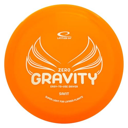 Latitude 64 Gravity Saint | Stable Disc Golf Fairway Driver | Floats in Water | Lightweight w/High Glide & Precise Control | Beginner Disc Golf Frisbee | Grippy Base Plastic | 120-130g (Orange) - color: Orange