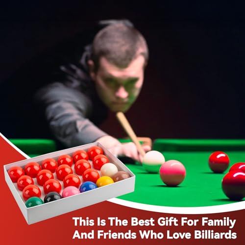 22 Pcs Snooker Ball Standard Set 2-1/16 inch - 52.5 mm Billiard Balls Set Suitable for Official Game Ball/British Billiard