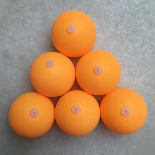 SOLUSTRE 100pcs 27mm Plastic Ping Pong Balls with Hole for Practice Machine Training Table Tennis Balls Bulk Yellow