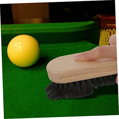 2pcs Pool Table Brush Set Wooden Cleaning Tool with Durable Pe Bristles for Billiard Table Dust Removal Includes Surface and Rail Brushes