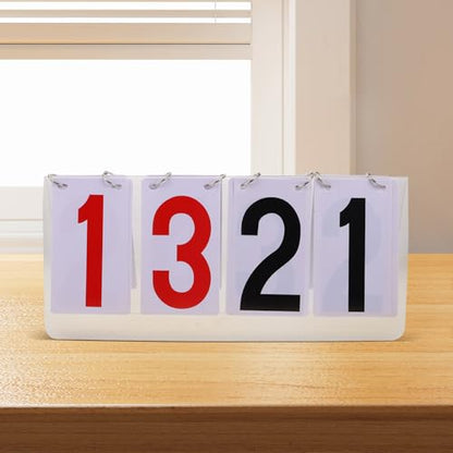 TOYANDONA Portable Tabletop Scoreboard Flipper Multi-Sports Score Keeper Flip Scoreboard for Tennis Baseball Basketball Volleyball