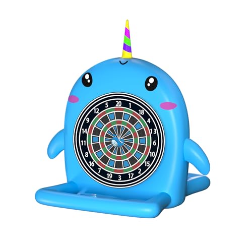 Swimming Pool Toys, 2-in-1 Inflatable Floating Dart Board Water Game, Darts Hoop Rings Outdoor Pool Games, Beach Yard Indoor Playset, Summer Family Party Birthday Gift for Teen and Adults,