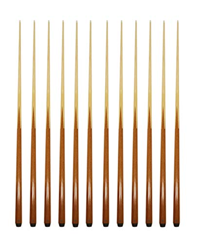HAN'S DELTA Set of Pool Cues 57" Real 4-Prong House Bar Billiard Pool Cue Stick (12 Cues)