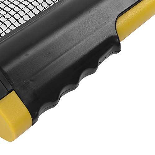Retractable Table Tennis Net Rack, Portable Plastic Polyester Cotton, Telescopic Length up to 170cm669inch/., Install Spring Clamp System, Stable on - color: Yellow and black on the wavy side