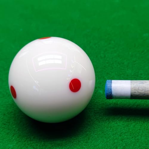 Red Dot Billiards Ball with Gloves – 2.25 Inch Regulation Practice Pool Ball for Spin & Aim Mastery, Perfect for Beginners to Pros Pool Table Accessories